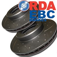 Pair of RDA Replacement Front Disc Rotors Land Rover Vented